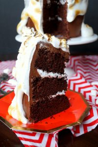 vegan hot chocolate layer cake | The Baking Fairy #ChristmasSweetsWeek #ad