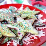 spiced chocolate cutout cookies with marble glaze | The Baking Fairy #ChristmasCookiesWeek