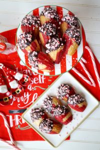 vegan peppermint bark madeleines #ChristmasCookiesWeek | The Baking Fairy