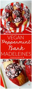 vegan peppermint bark madeleines #ChristmasCookiesWeek | The Baking Fairy