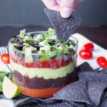 vegan black bean seven layer dip | The Baking Fairy