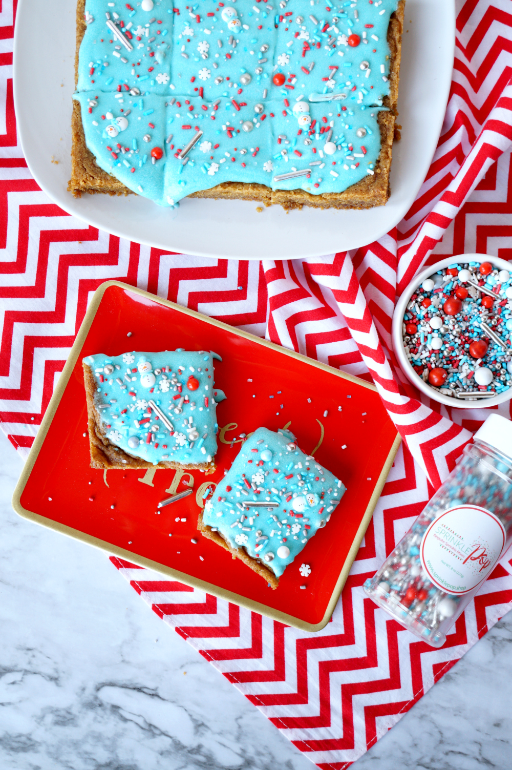 vegan frosted sugar cookie bars #ChristmasCookiesWeek | The Baking Fairy