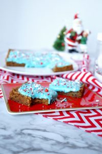 vegan frosted sugar cookie bars #ChristmasCookiesWeek | The Baking Fairy