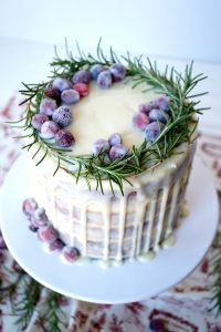 white chocolate cranberry layer cake | The Baking Fairy