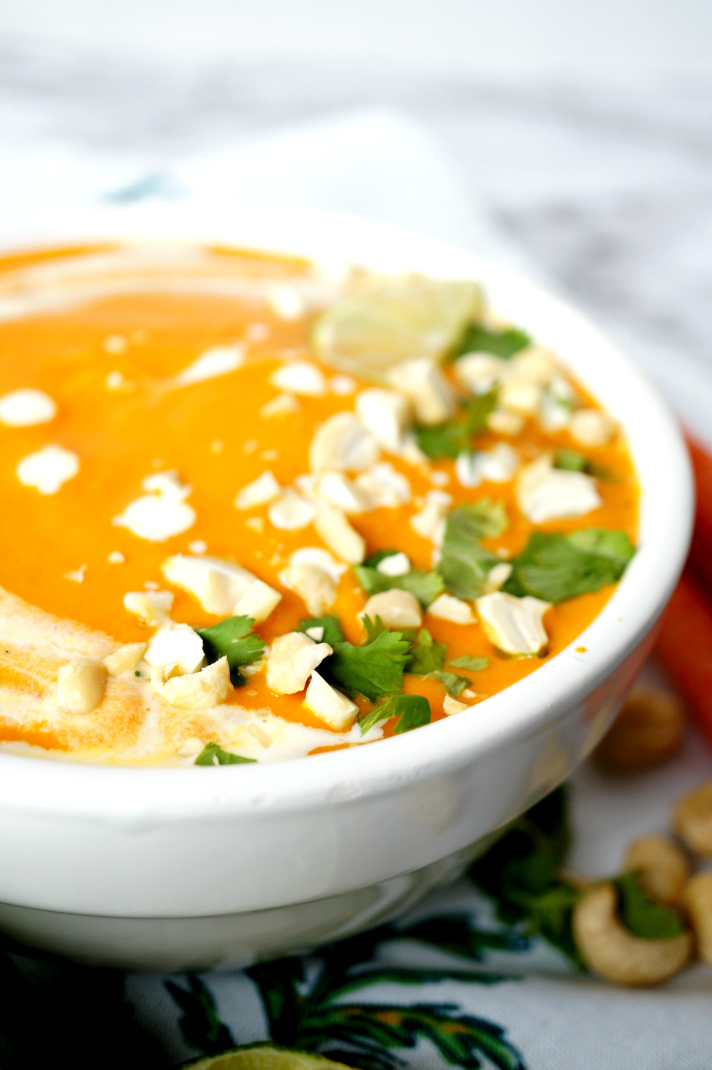 vegan Thai roasted carrot soup - The Baking Fairy