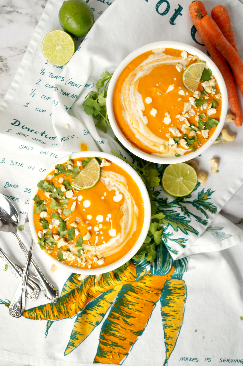 vegan Thai roasted carrot soup | The Baking Fairy