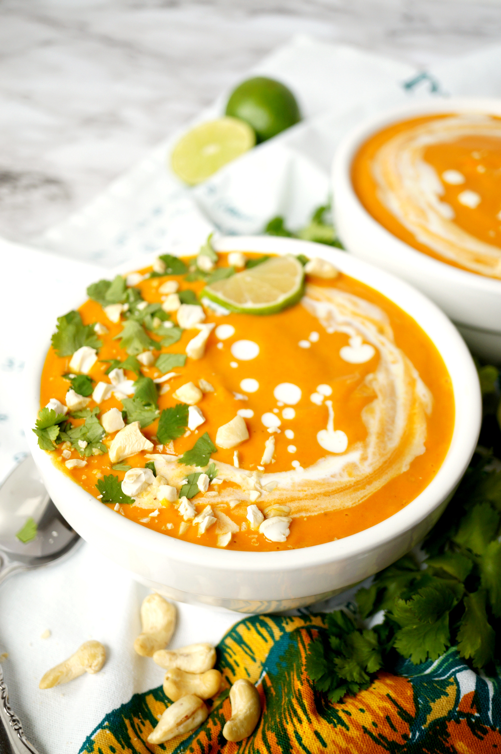 vegan Thai roasted carrot soup - The Baking Fairy