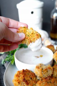 vegan garlic parmesan cauliflower wings | The Baking Fairy