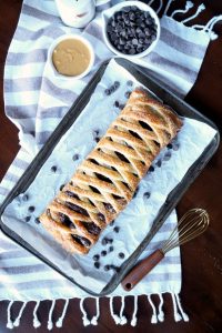 vegan chocolate peanut butter puff pastry braid | The Baking Fairy