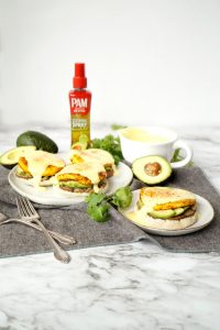 vegan avocado & mushroom eggs benedict | The Baking Fairy #PAMAvocadoPump #ad