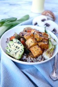 teriyaki tofu quinoa bowls | The Baking Fairy