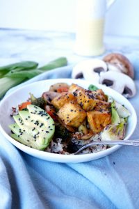 teriyaki tofu quinoa bowls | The Baking Fairy