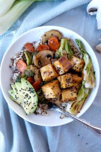 teriyaki tofu quinoa bowls | The Baking Fairy