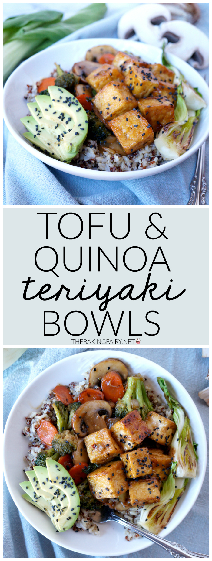 teriyaki tofu quinoa bowls - The Baking Fairy