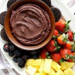 chocolate peanut butter dessert hummus | The Baking Fairy