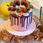 vegan chocolate covered strawberry cake & bridal shower | The Baking Fairy