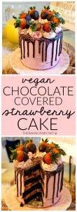 vegan chocolate covered strawberry cake & bridal shower | The Baking Fairy