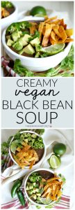 creamy vegan black bean soup | The Baking Fairy