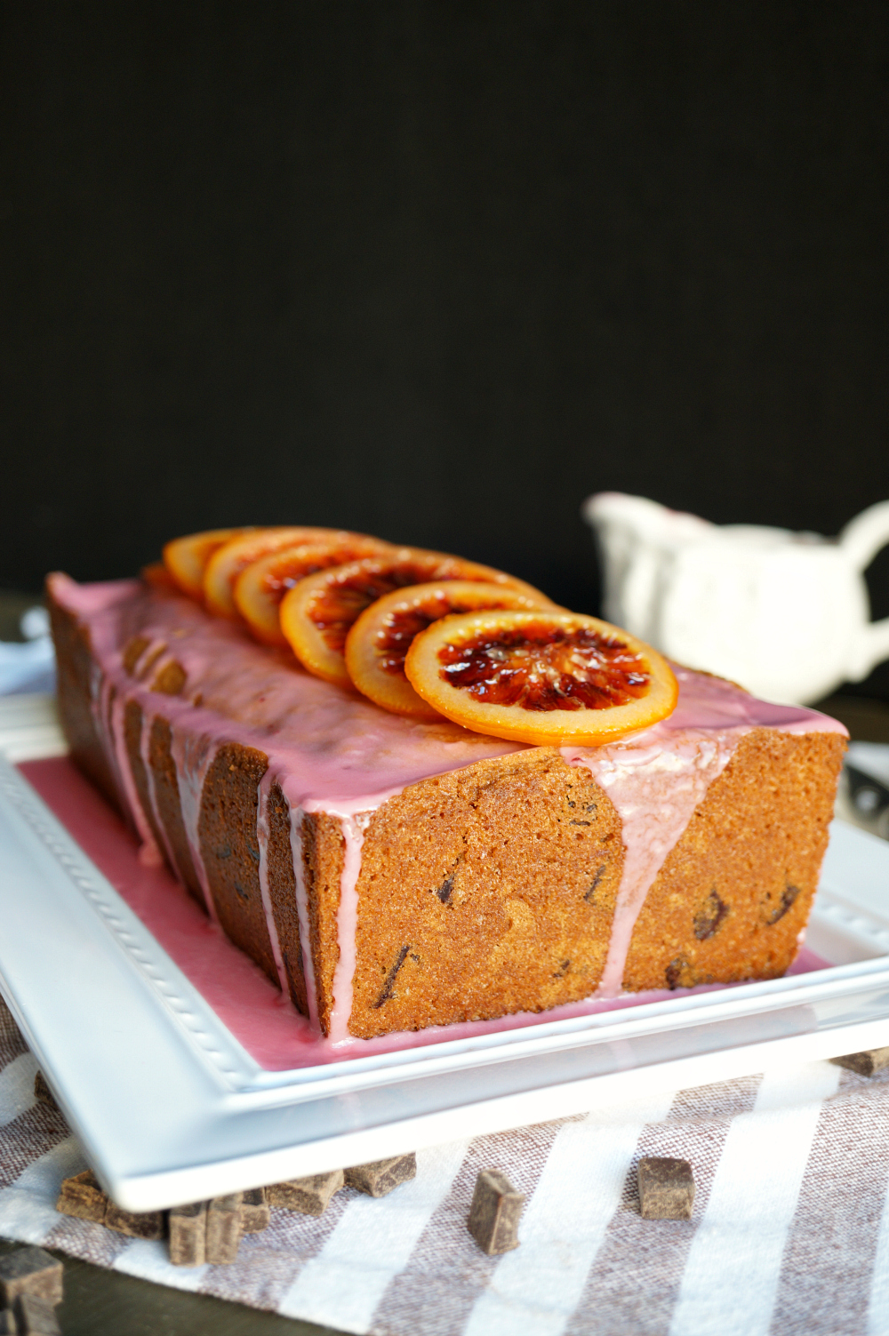 vegan blood orange dark chocolate loaf cake | The Baking Fairy #ad #SpringSweetsWeek