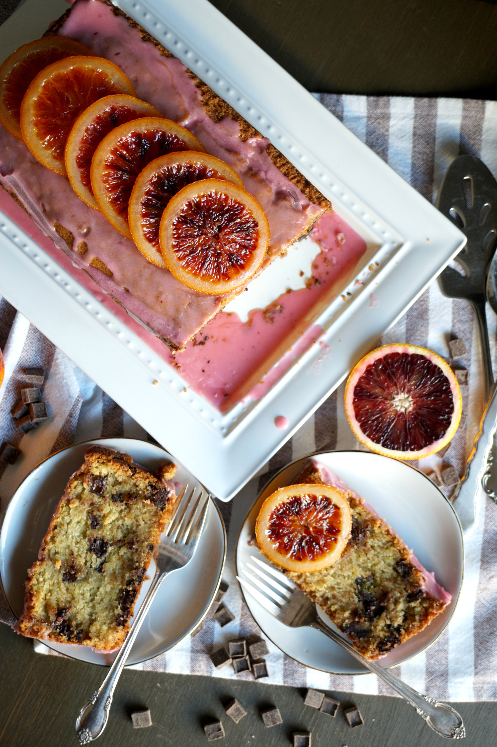 vegan blood orange dark chocolate loaf cake | The Baking Fairy #ad #SpringSweetsWeek