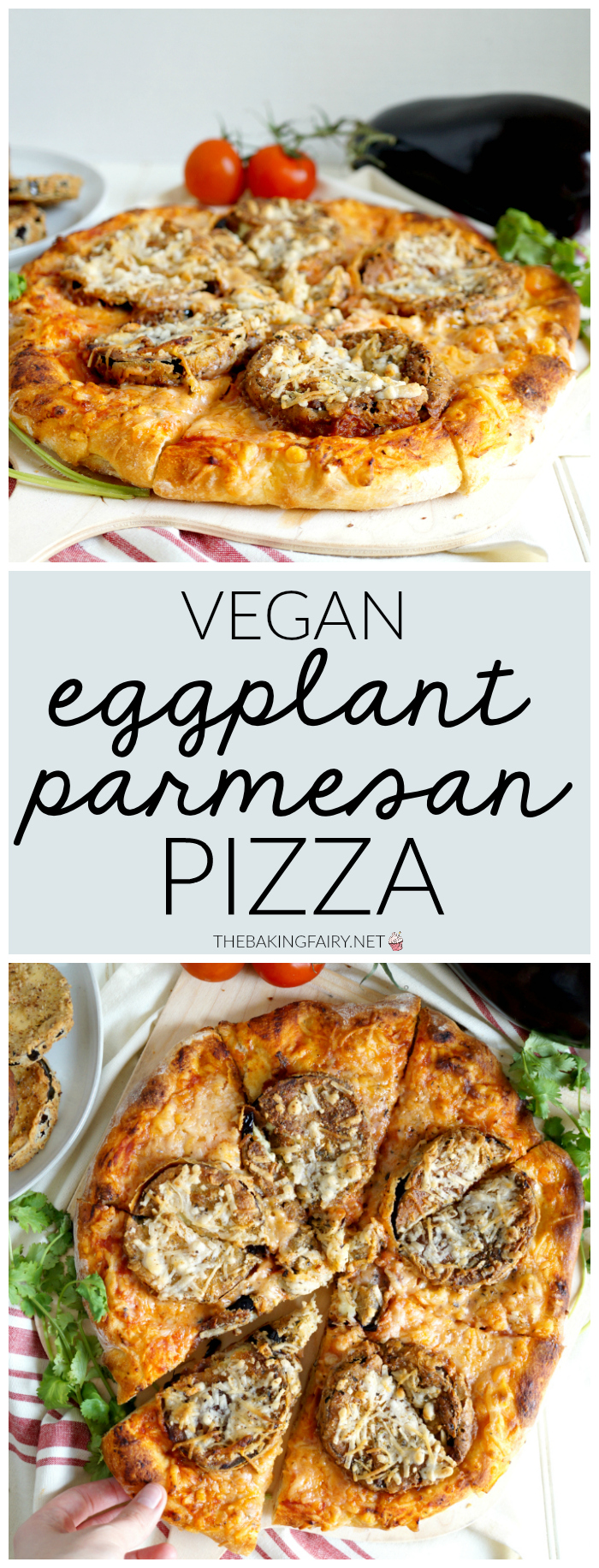 vegan eggplant parmesan pizza | The Baking Fairy