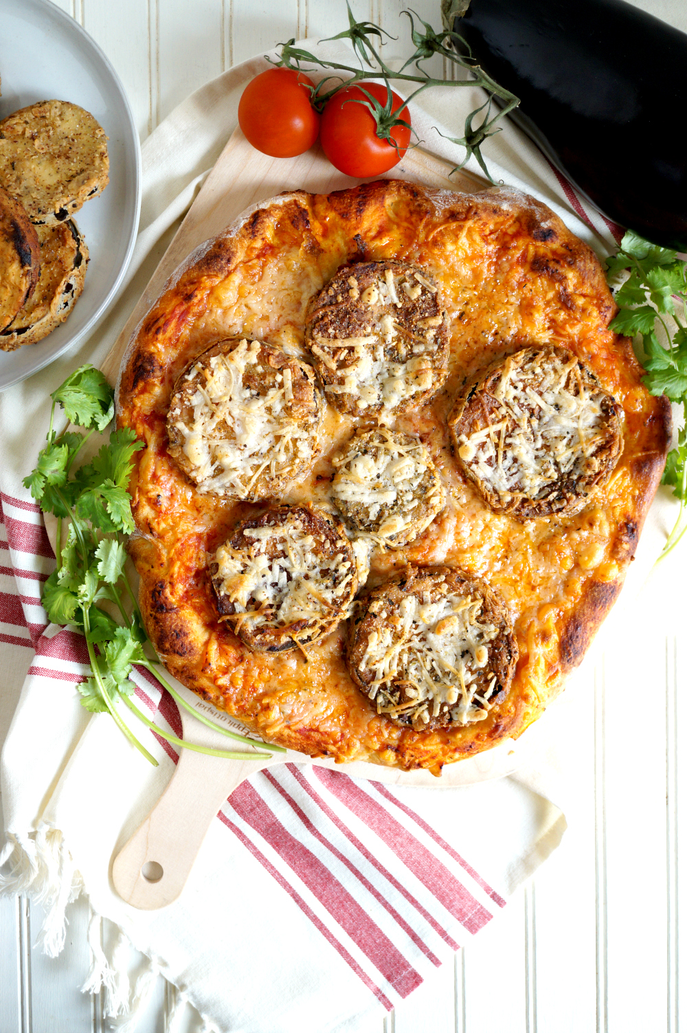 vegan eggplant parmesan pizza | The Baking Fairy