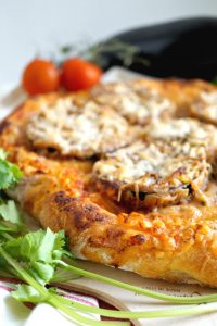 vegan eggplant parmesan pizza | The Baking Fairy