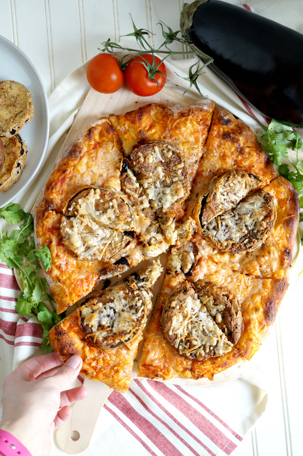 vegan eggplant parmesan pizza | The Baking Fairy