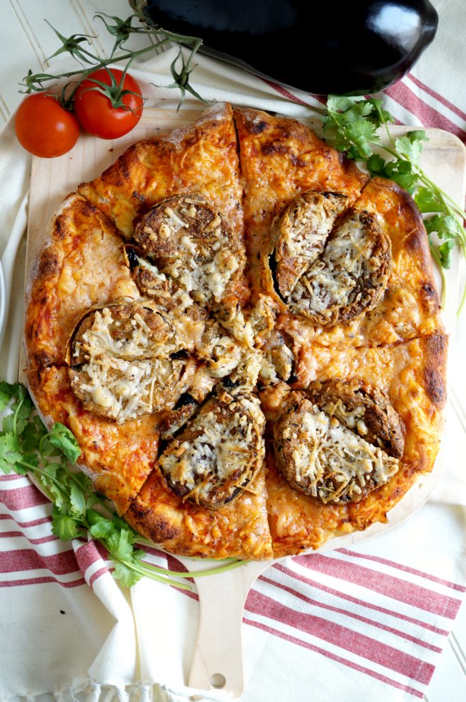 vegan eggplant parmesan pizza | The Baking Fairy