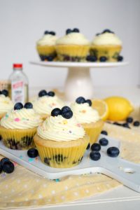 vegan lemon blueberry cupcakes | The Baking Fairy #ad #SpringSweetsWeek