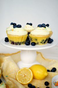 vegan lemon blueberry cupcakes | The Baking Fairy #ad #SpringSweetsWeek