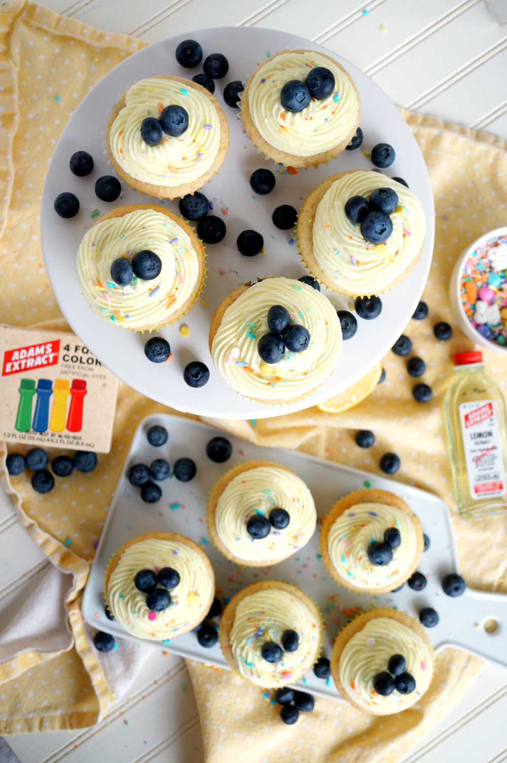 vegan lemon blueberry cupcakes | The Baking Fairy #ad #SpringSweetsWeek