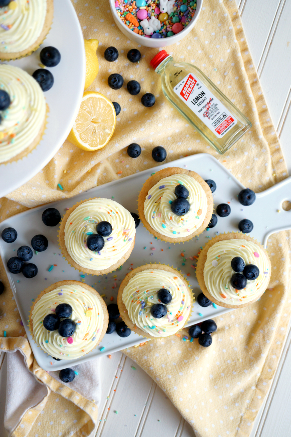 vegan lemon blueberry cupcakes | The Baking Fairy #ad #SpringSweetsWeek