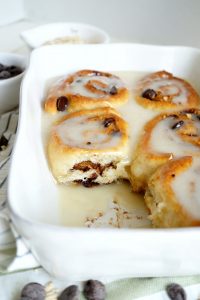 vegan oatmeal cookie sweet rolls with oatmilk yogurt frosting | The Baking Fairy #ad #SpringSweetsWeek