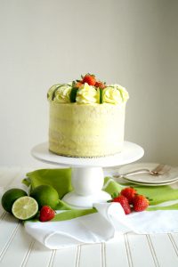 vegan strawberry lime layer cake | The Baking Fairy