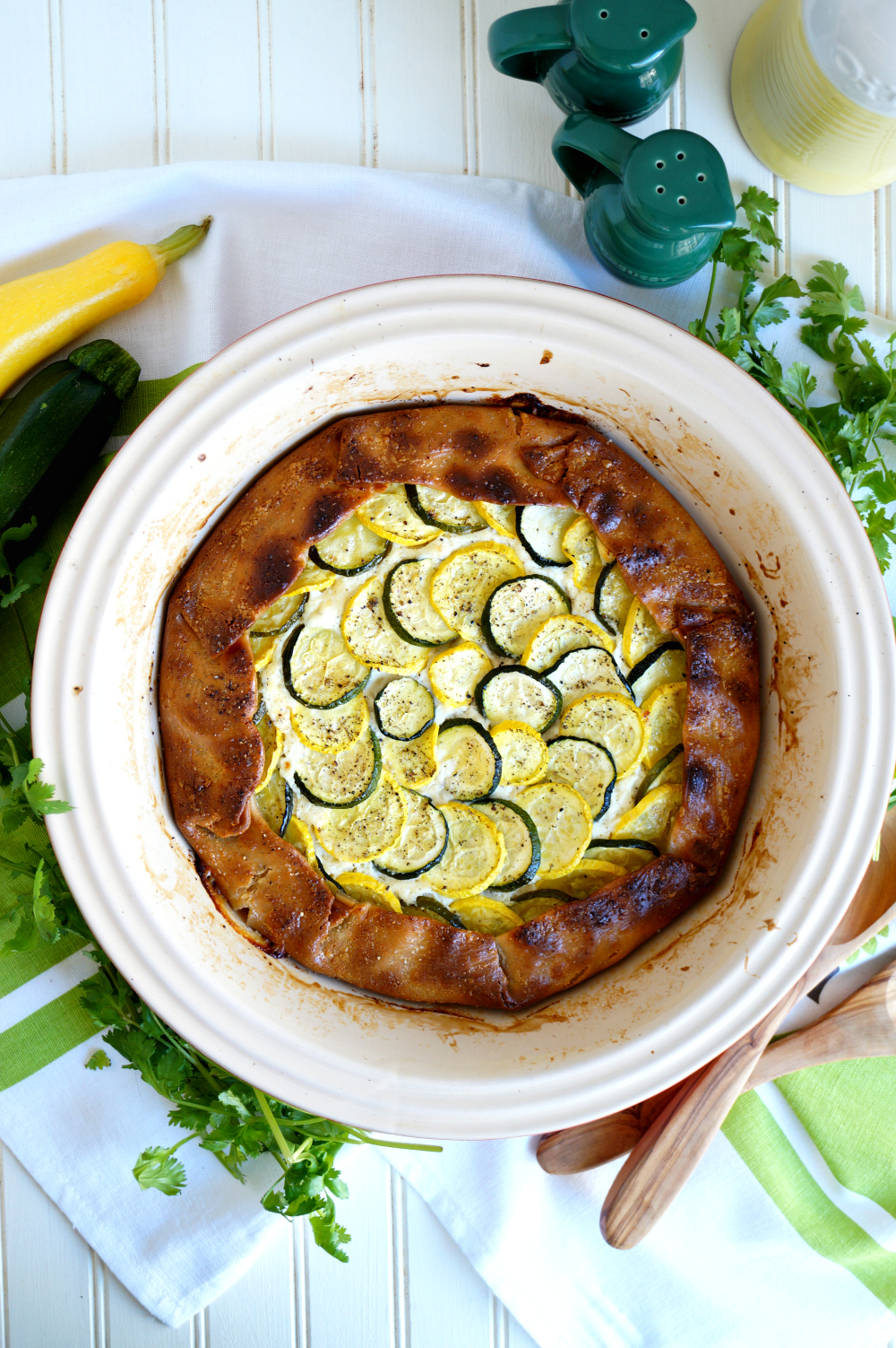 summer squash tart with lemon ricotta | The Baking Fairy