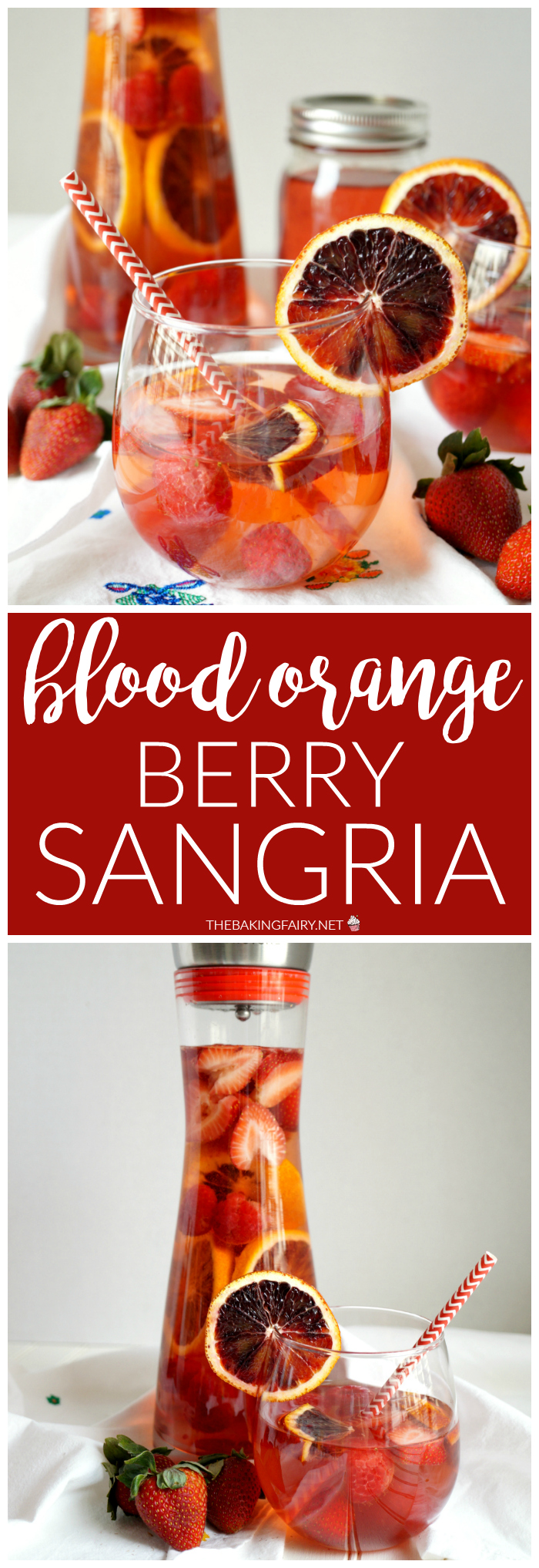 blood orange berry sangria | The Baking Fairy #ad #EasterBrunchWeek