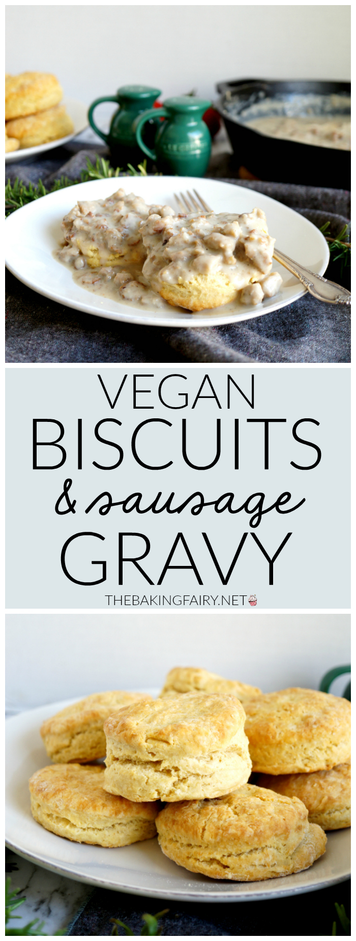 vegan biscuits & gravy | The Baking Fairy #BrunchWeek