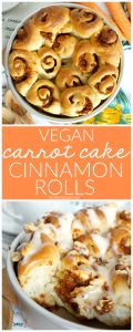 vegan carrot cake cinnamon rolls | The Baking Fairy #ad #EasterBrunchWeek