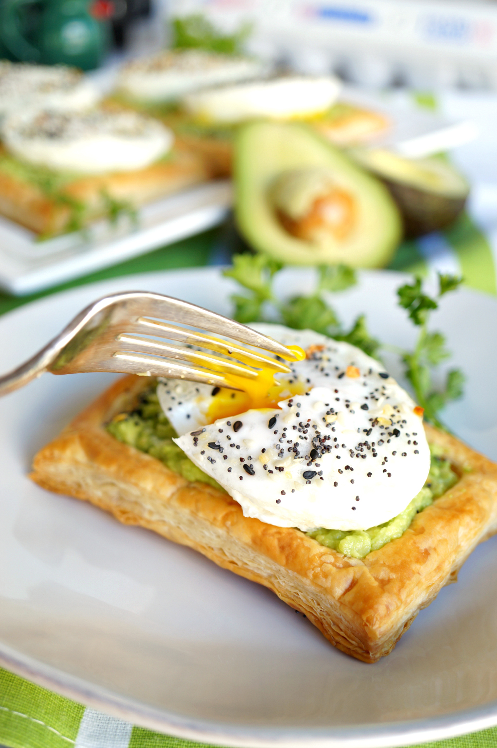 avocado toast puff pastry squares | The Baking Fairy #ad #EasterBrunchWeek