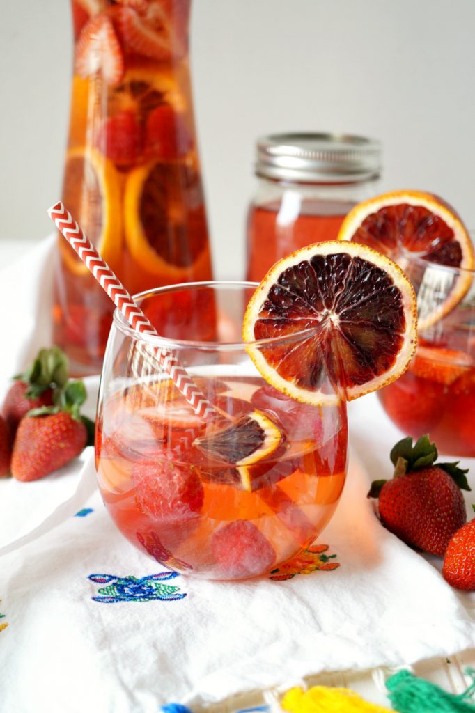 blood orange berry sangria - The Baking Fairy