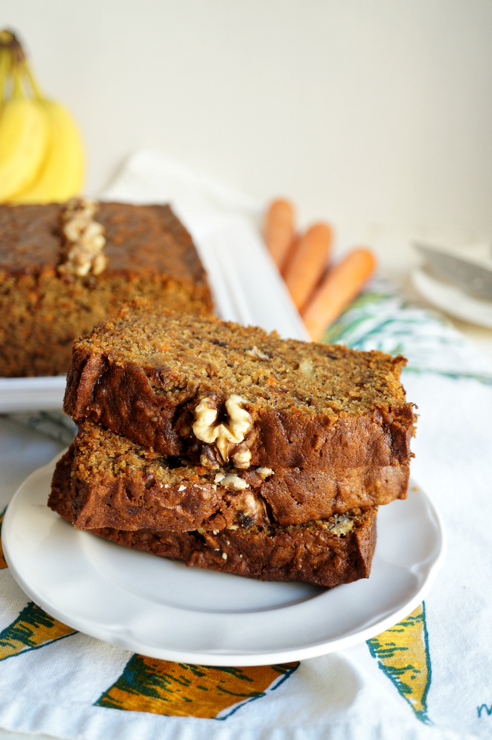 vegan carrot cake banana bread | The Baking Fairy