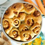 vegan carrot cake cinnamon rolls | The Baking Fairy #ad #EasterBrunchWeek