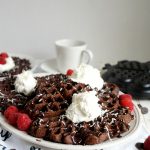 vegan chocolate coconut waffles | The Baking Fairy #ad #EasterBrunchWeek