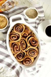 vegan coffee cinnamon rolls | The Baking Fairy #ad #BrunchWeek