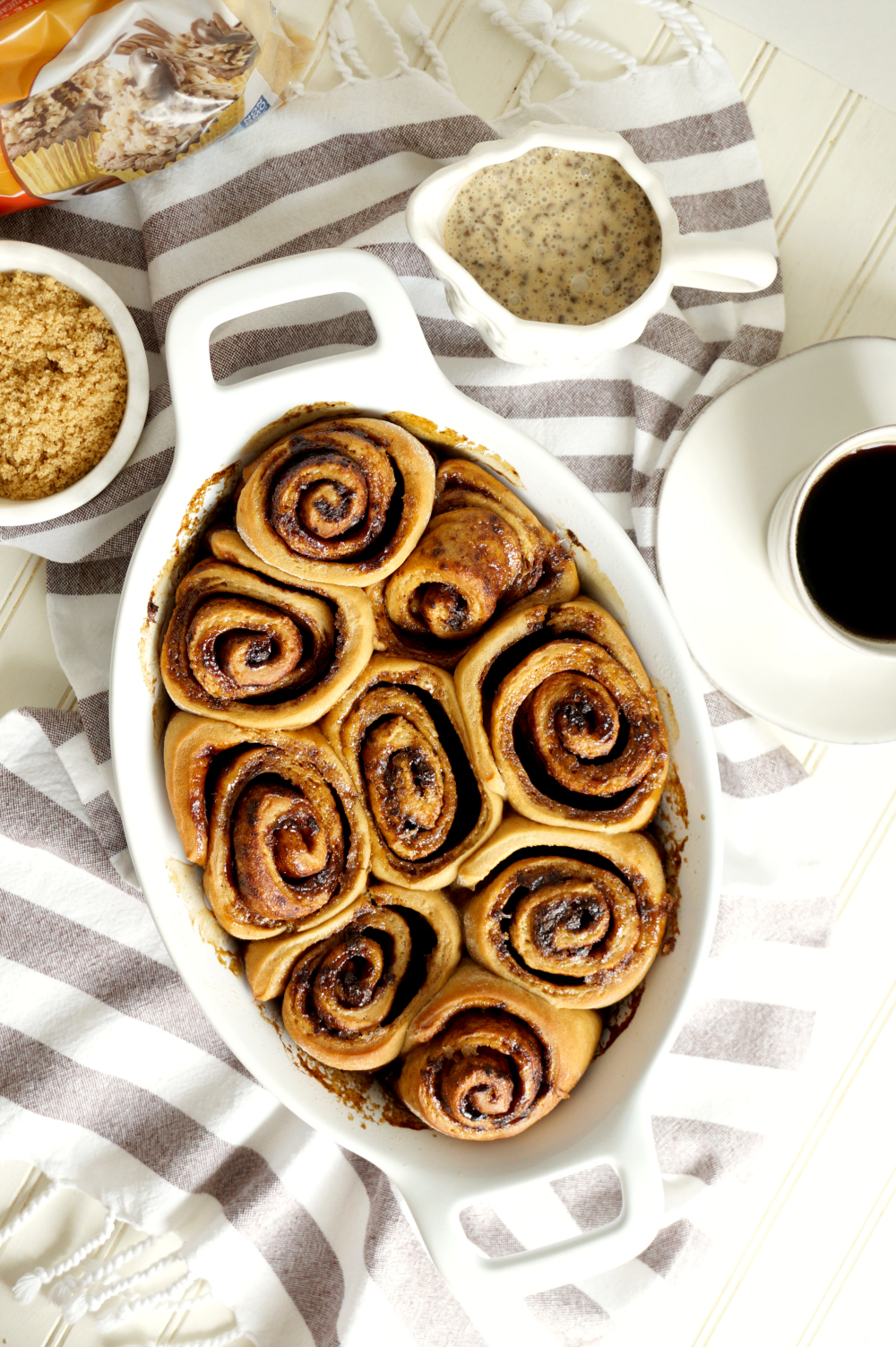vegan coffee cinnamon rolls | The Baking Fairy #ad #BrunchWeek