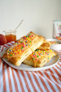 vegan mango peach toaster pastries | The Baking Fairy #ad #BrunchWeek