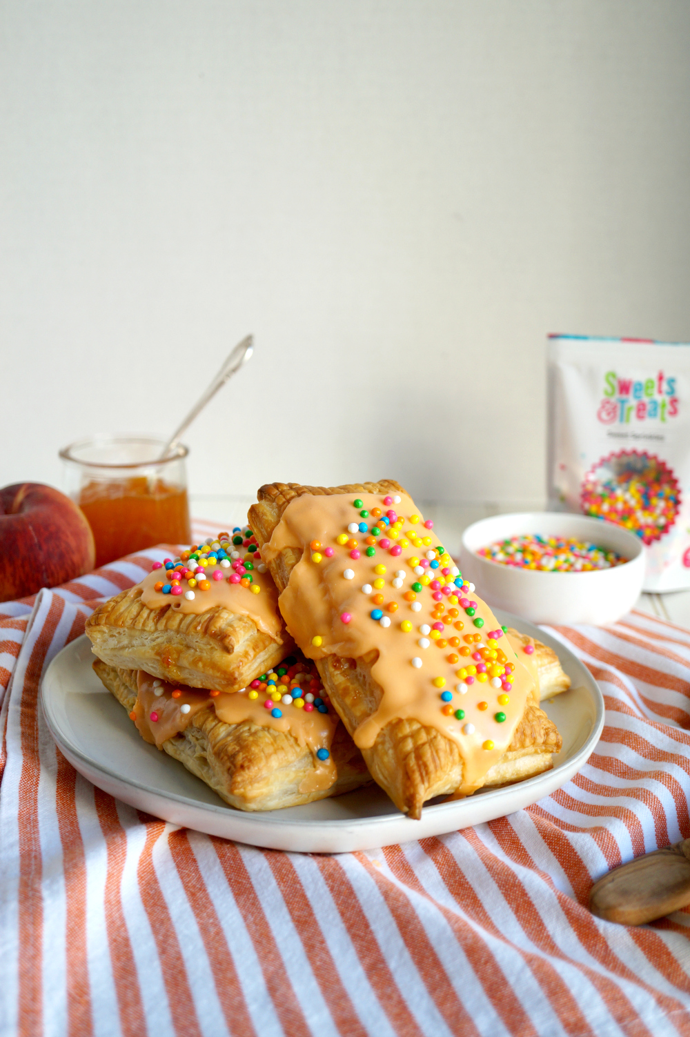 vegan mango peach toaster pastries | The Baking Fairy #ad #BrunchWeek