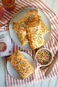 vegan mango peach toaster pastries | The Baking Fairy #ad #BrunchWeek