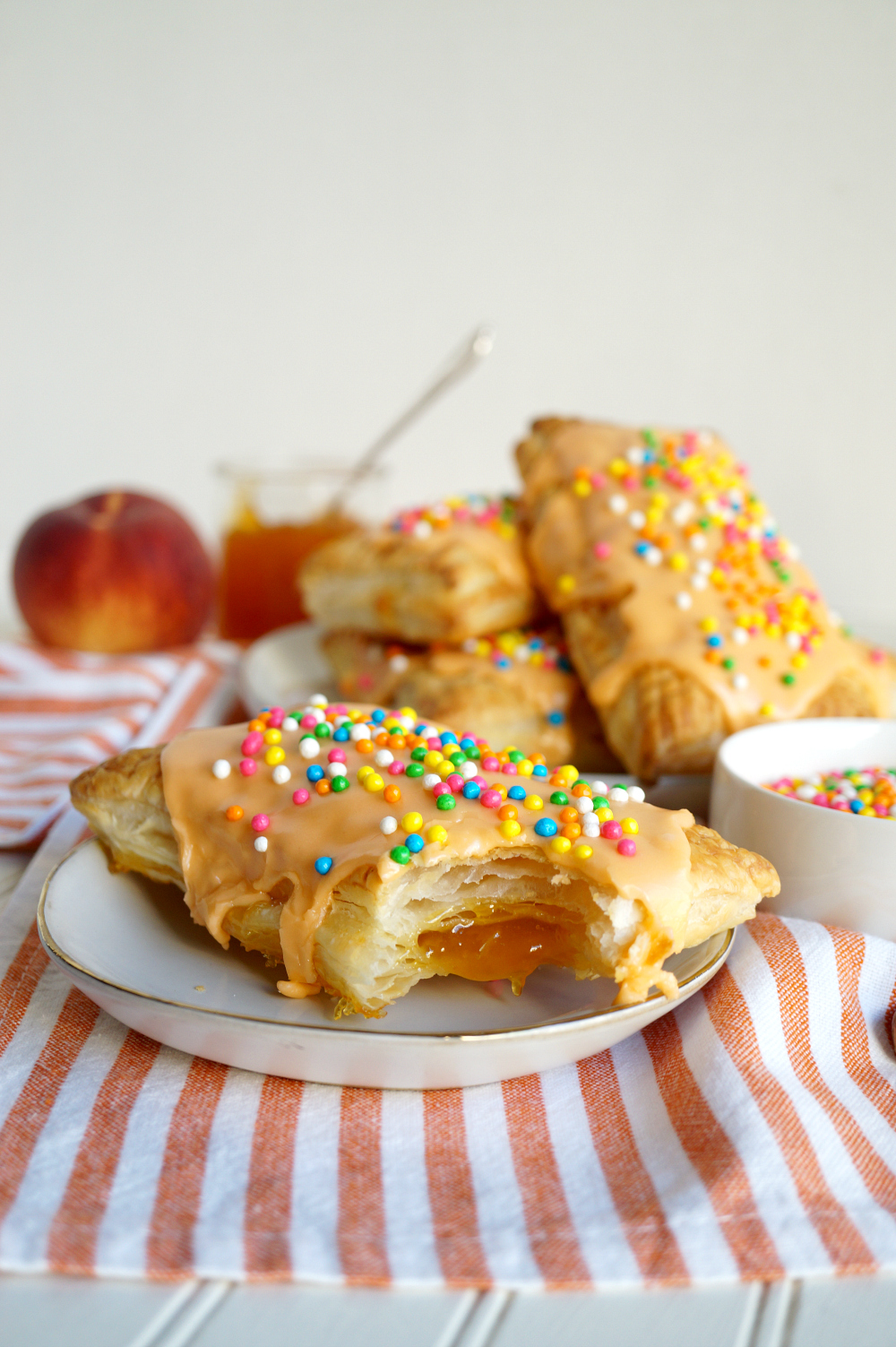 vegan mango peach toaster pastries | The Baking Fairy #ad #BrunchWeek